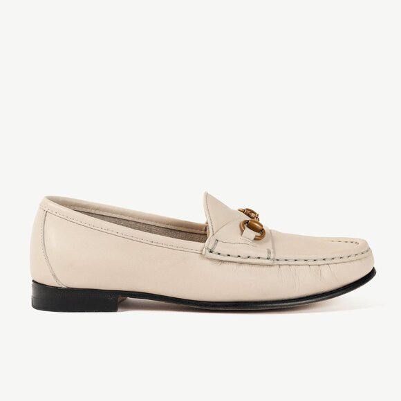 Gucci Horsebit 1953 White Leather Loafers - Picture 1 of 9